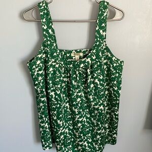 Banana Republic green floral sleeveless top